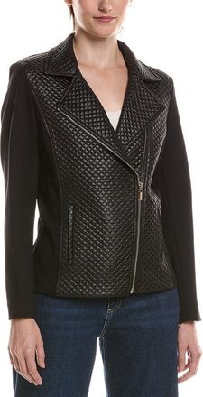 Anne Klein Combo Asymmetrical Moto Jacket