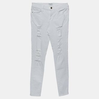 Frame Denim Frame White Denim Le Skinny De Jeanne Jeans