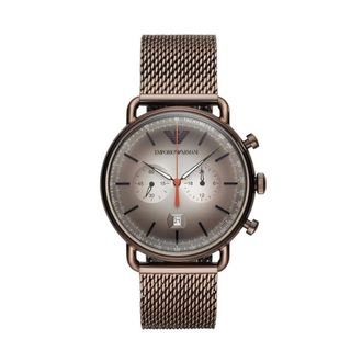 Emporio Armani Accessoires, Heren, Bruin, ONE Size, Ar 11169 Chronograaf Horloge