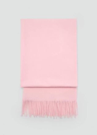 Mango Sciarpa bordi frange rosa chiaro - Donna - Taglia unica - MANGO