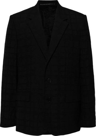Givenchy Blazers, male, Black, 2XL, Black Wool Blend Blazer