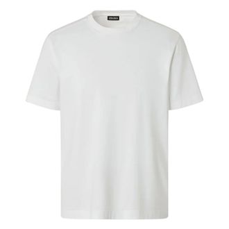 Ermenegildo Zegna T-Shirts, male, White, Size: XL Piqu&eacute; Cotton T-Shirt