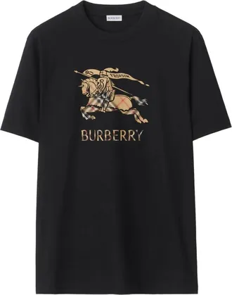 Burberry T Shirt Nero-Uomo