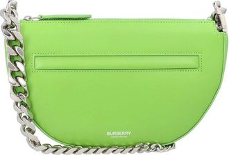 Burberry Green Calfskin Olympia mini shoulder bag, Never Carried (Authentic Pre-Loved)