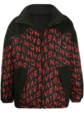 Givenchy reversible logo-print puffer jacket - men - Polyamide/Polyester - 50 - Brown