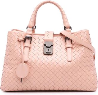 Bottega Veneta 2012-2025 kleine Nappa Intrecciato Roma tas - Roze