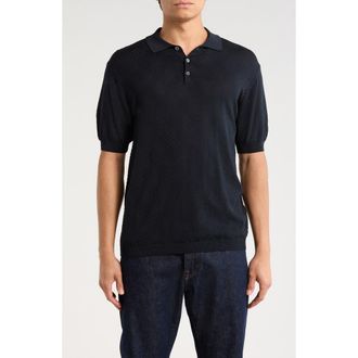 Jack Victor Hubert Short Sleeve Polo in Midnight at Nordstrom Rack, Size Xx-Large