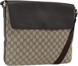 Gucci Pre-owned Vintage Schoudertas - Dames - Vintage Schoudertas - Beige - ONE Size - Leer - Vintage