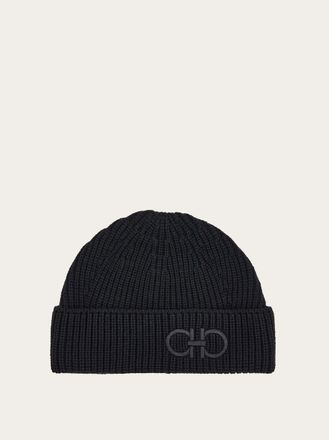 Ferragamo Men Wool beanie Black