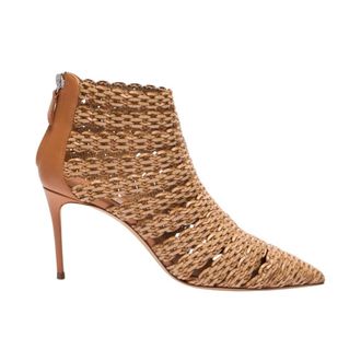 Casadei Heeled Boots, female, Beige, Size: 7 1/2 US Julia Avenida Ankle Boot