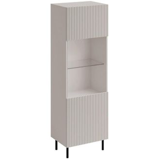 Mirjan24 Mobilier1 - Estanter&iacute;a Livsevi 106, Cerrable, Con puertas, mdf, Aglomerado laminado, Vidrio templado, N&uacute;mero de puertas: 0, N&uacute;mero de cajones: 0