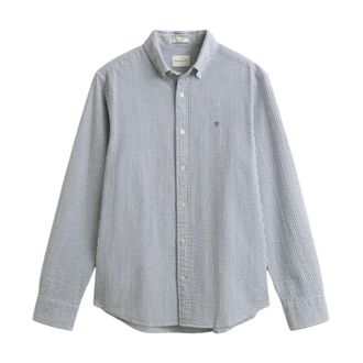 GANT Casual Shirts, male, Blue, Size: 2XL Casual Shirt