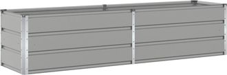 vidaXL Jardinera Gris Claro 195 X 50 X 45 Cm Acero Galvanizado Vidaxl