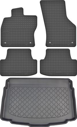 OEM Juego De Alfombrillas De Goma Para Coche Y Alfombrilla Para Maletero Para Volkswagen T-roc Crossover A Partir De Diciembre De 2017
