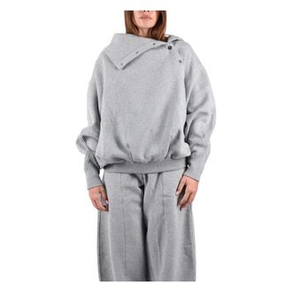 Sportmax Aerosi Sweatshirt - Dames - Sweatshirts & Hoodies - Grijs - Maat: XS Katoen
