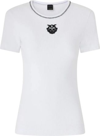 Pinko Brugherio T-Shirt Costina - Dames - T-shirts - Wit - M - Tops