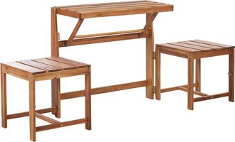 Beliani Beliani - Banco De Exterior Para Jard&iacute;n Multifuncional Convertible Estilo Boho Fabricado En Madera De Acacia Clara Tuenno