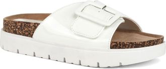 Unze Womens IMANI Buckled Open Toe Slippers UK Size 3-8