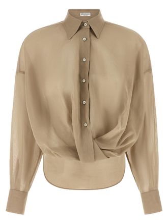 Brunello Cucinelli Womens Taffeta Shirt