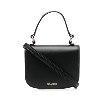 Jil Sander Handbags, female, Black, ONE SIZE, Luxury Halo Mini Calf Leather Bag