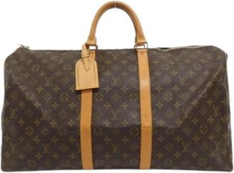 Louis Vuitton Pre-owned Monogram Boston Bag - unisex - Vintage Weekendtas - Bruin - ONE Size - Vintage