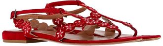 Alaia Ala&iuml;a Womens Sheep Leather Flower Lasercut Ankle Strap Sandal (Authentic Pre- Loved)