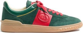 Valentino Garavani Upvillage Split And Nappa Leather Sneakers Shoes
