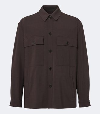 Giorgio Armani Camisa en mezcla de lana y seda