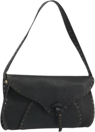 Celine Pre-owned Vintage Schoudertas - Dames - Vintage Schoudertas - Zwart - ONE Size - Leer - Vintage
