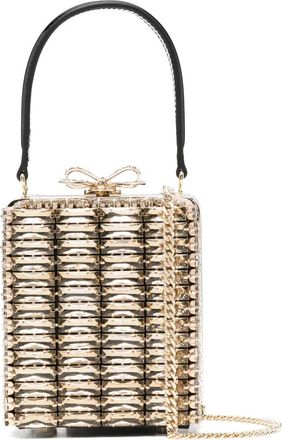 Self Portrait Tas verfraaid met kristallen - Goud