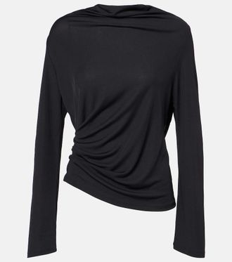 Jacquemus Croisiere draped open-back crepe jersey top