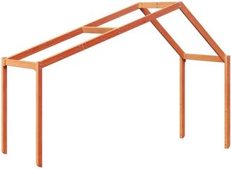 vidaXL Tetto Letto Bambini Marrone Cera 203x95,5x142 cm Massello Pino - Vidaxl