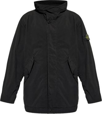Stone Island Parka con applicazione Compass - Nero