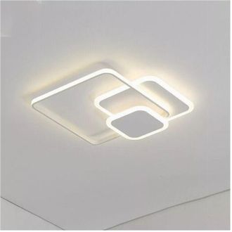 Trade Shop Trade Shop Traesio - Trade Shop - Plafoniera Luce Naturale Led Quadrata 50w Lampadario Soffitto Bianco Moderno 50057