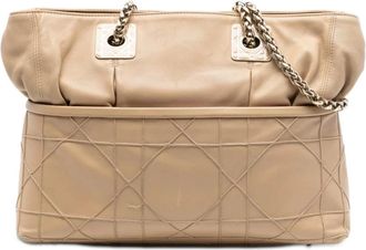 Dior Pre-owned Tote Bags, female, Brown, Size: ONE SIZE Pre-owned Leather Tote Bag