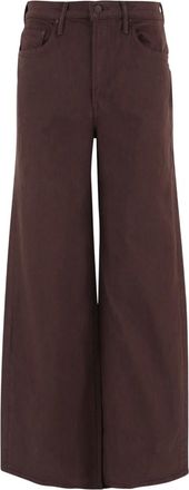 Mother Brown Flared High Rise Jeans