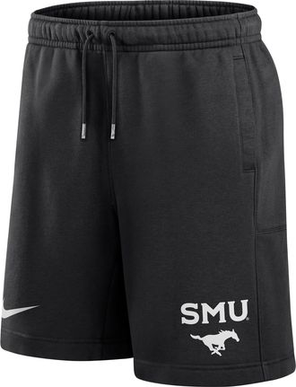 Nike SMU Mustangs Club Nike Mens Fleece Shorts in Black | M73891P401SMUN-BLK