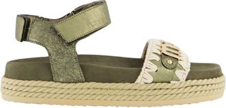 Mou Dames Rope Sandal Back Strap - Dames - Sandalen - Groen - 36 EU - Schoenen
