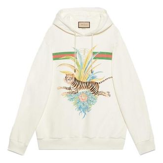 Gucci GUCCI TIGER Hooded Sweatshirt Ivory 623244-XJD3Z-9242