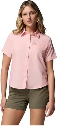Columbia Silver Ridge Utilitytm II Short Sleeve Shirt Womens Workout Pink Sand : 2XL, Polyester