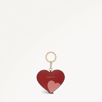 Radley London Claret Leather Keyring My Love SS26 Radley London