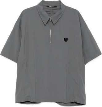 Songzio T-shirt Zzero con zip - Grigio