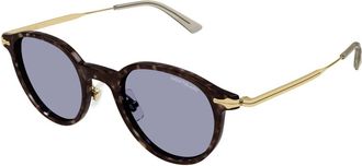 Montblanc Zonnebril - Heren - Zonnebrillen - Bruin - 49 MM - Accessoires