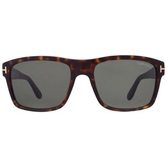 Tom Ford August Green Rectangular Mens Sunglasses FT0678 52N 58