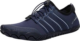 Generic Water Shoes Mens Cross-Trainer Barefoot Shoe Wide Toe Women Upstream Swimming Shoes Beach Slippers Water Shoes(9519-BLUE Silver,44)