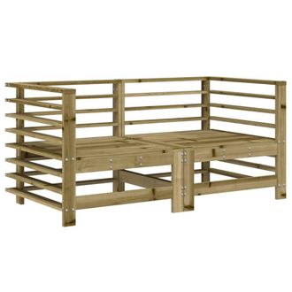 Berkfield Home Garden Corner Sofas 2 pcs Impregnated Wood Pine in Brown