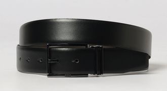 HUGO BOSS Reversible Smooth Leather Belt with Logo Pin Buckle