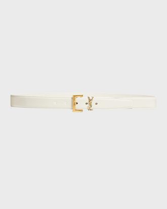 Saint Laurent Box Laque YSL Leather Belt