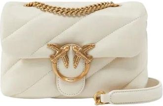 Pinko Pinko, Tassen, Dames, Beige, ONE Size, Love Puff Mini Cl Sheep Nappapa