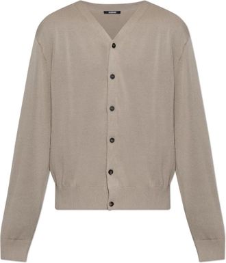 Jacquemus Rio Cardigan - Heren - Vesten - Grijs - XL - Katoen - Truien & Vesten